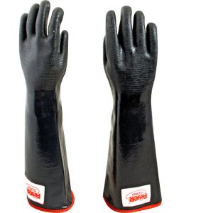 MITTS-OVEN, BLACK W/RED STRIP (BACON)
